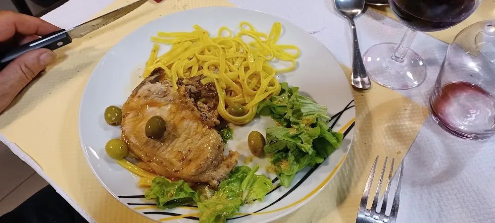 Côte de Porc Olives Linguini