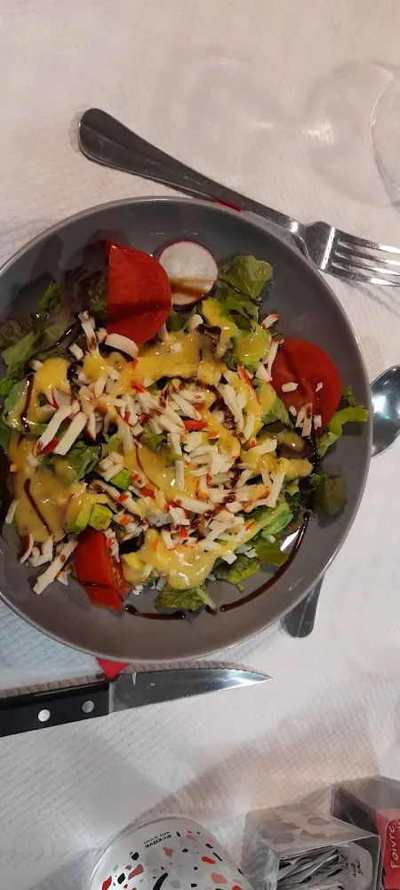 Entrée Salade Crabe Avocat